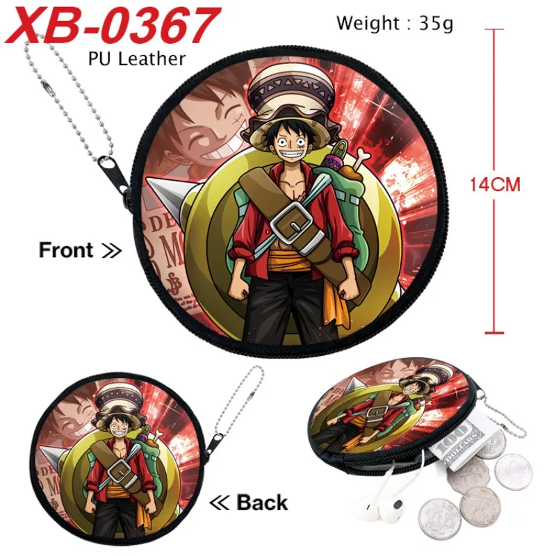 Monedero de una pieza Luffy, Mini monedero redondo de Anime, bolsa de almacenamiento multifuncional portátil de moda, accesorios para regalos - imagen 2