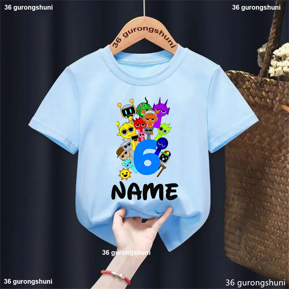 Sprunki Camiseta personalizada de cumpleaños infantil - imagen 4