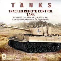 Tanque RC de orugas teledirigido con mando para batalla