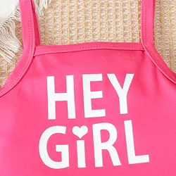 Conjunto de verano para niña: top sin mangas de algodón y vaqueros