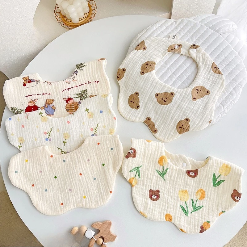 Babero de algodón suave para bebé – Protector absorbente para eructos y saliva - imagen 3