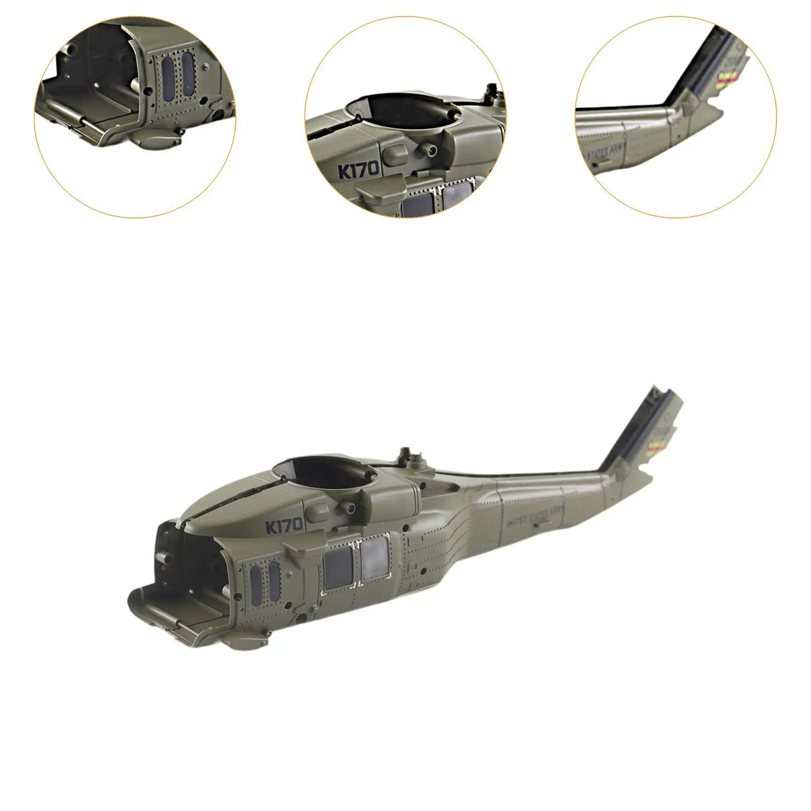 2Pcs RC Helicopter Cover Shell Lightweight DIY Modification Upgrade Replacement Accessories for Wltoys K170 RC Glider Airplane