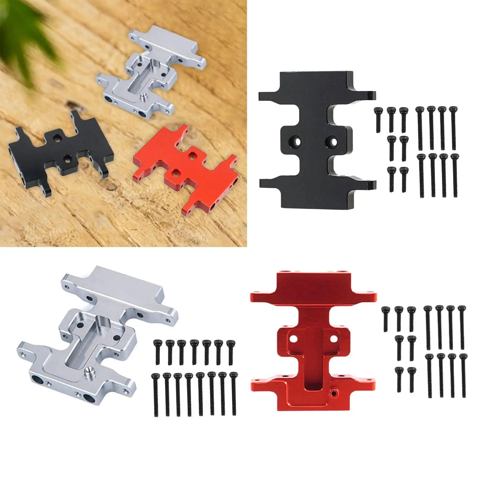 Gearbox Base Skid Plate Transmission Bottom Mount Toy RC Car CNC Center Skid Plate