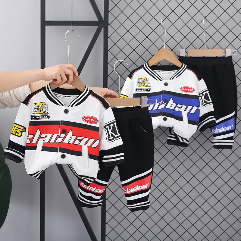 Nueva ropa de primavera y otoño para niñas, trajes para niños, chaqueta deportiva, pantalones, 2 unids/set, disfraz informal para niños, chándales para niños