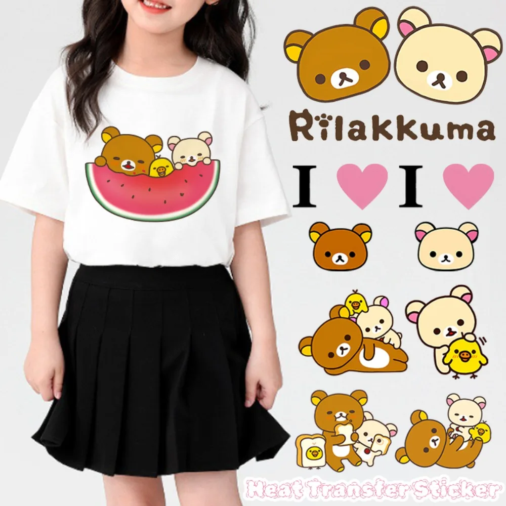 Parches termoadhesivos Rilakkumas para decorar camisetas infantiles