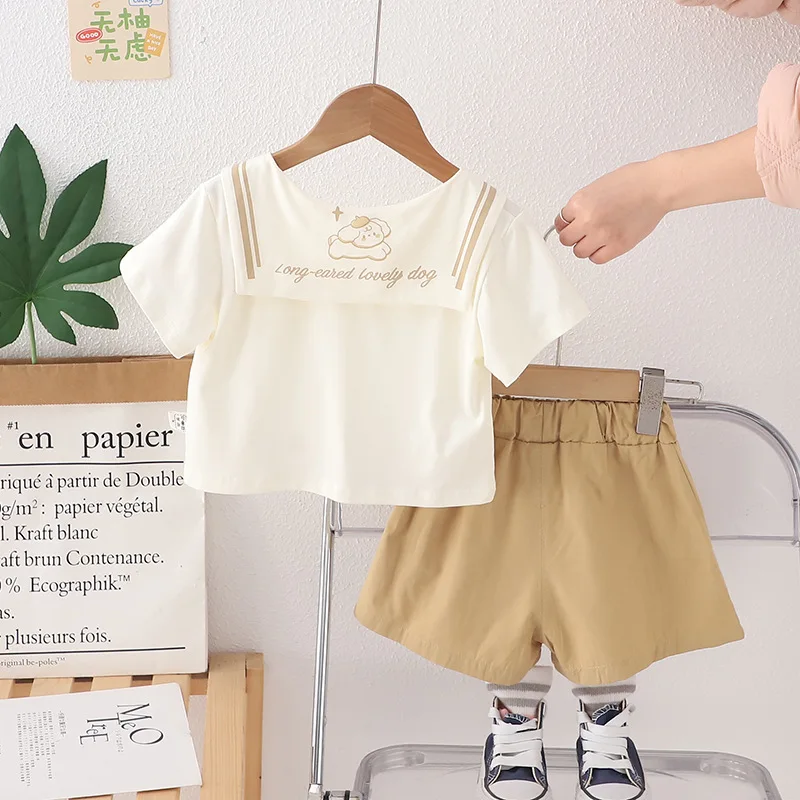 Conjunto de verano bebé con camiseta manga corta y cuello de muñeca - imagen 4