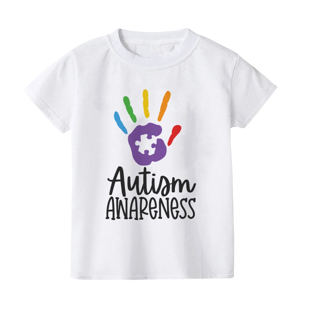 Camiseta para niño y niña, camisa de concienciación sobre el autismo, con corazón, para el cuidado de pacientes autistas - imagen 5