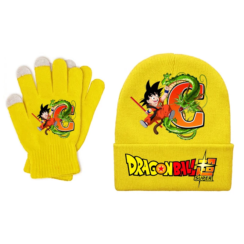 Gorro de otoño e invierno con bola de dragones para niños, conjunto de guantes, bonitos y cómodos gorros cálidos para niños y niñas, gorro de guante de guerra al aire libre, 2 uds. - imagen 3