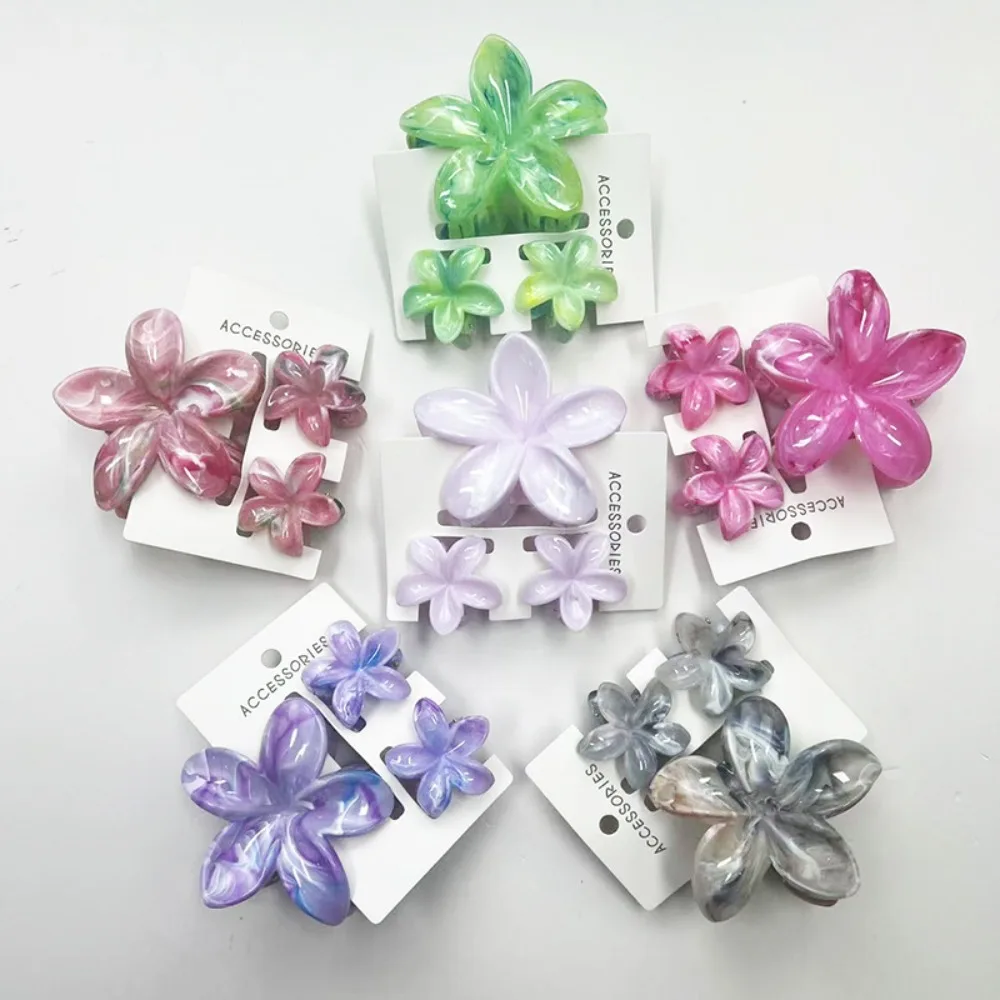 3 unids/set dulce flor colroful gradiente garras para el cabello Cola de Caballo Cip abrazadera pasadores horquillas para mujeres chica accesorios para el cabello de playa - imagen 4