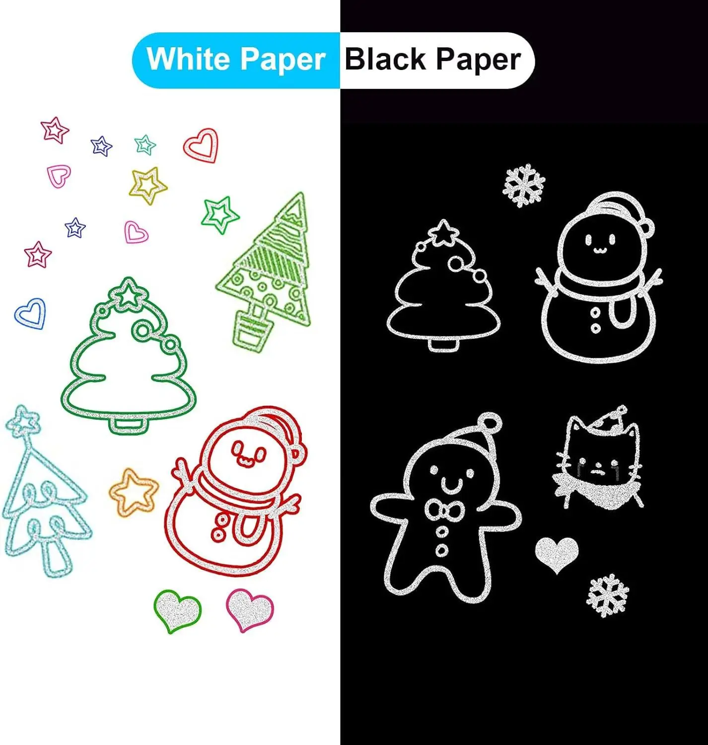 Rotuladores de contorno de doble línea, juego de marcadores brillantes de arándanos, rotuladores metálicos con brillo autoentretido para Navidad, arte, dibujo - imagen 3