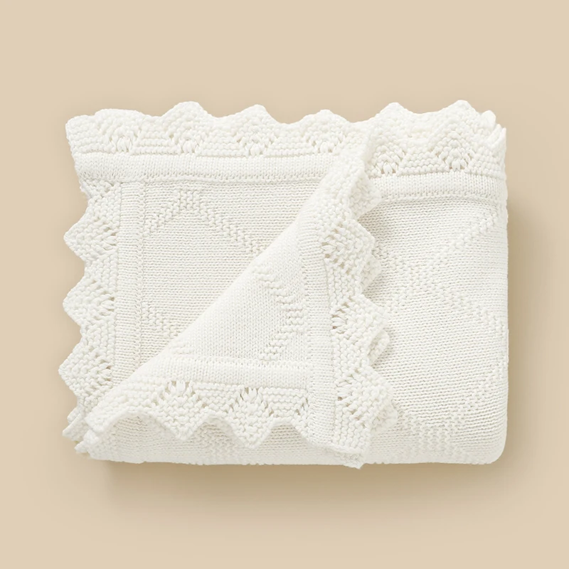 Mantas de algodón para bebé tejidas, 100x80cm, para recién nacidos, niños y niñas, edredones de cuna mensuales para cochecito, ropa de cama, estera transpirable - imagen 3