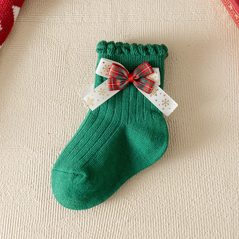 Green Snowflake Bow