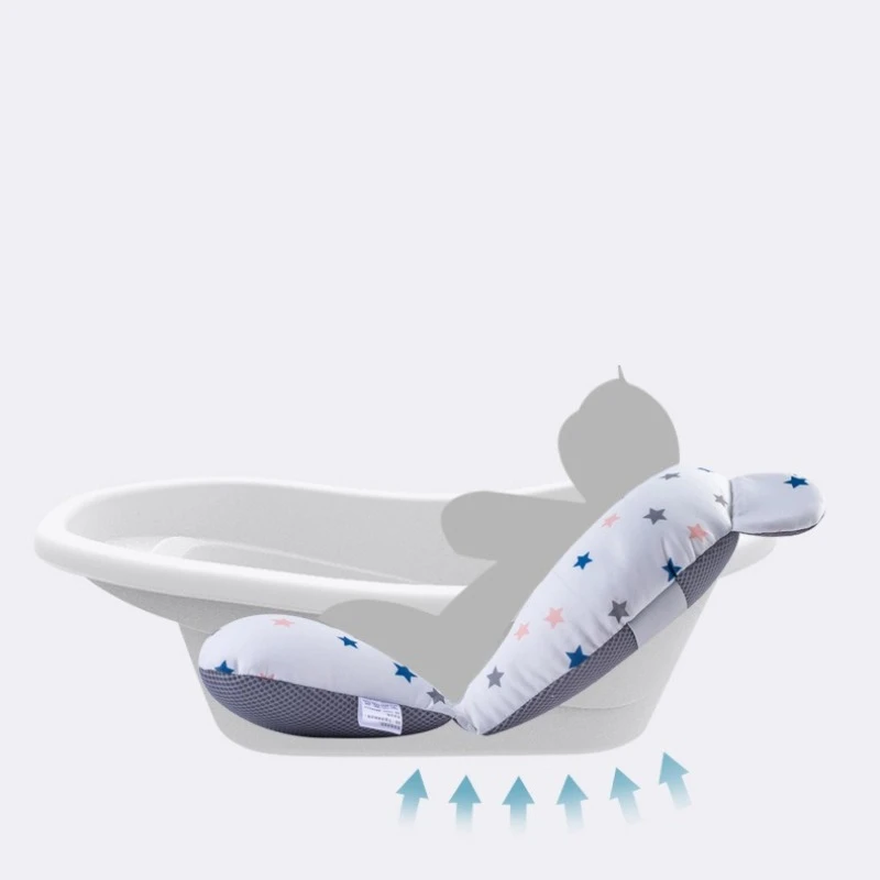 Estera de soporte para asiento de baño de bebé, cojín antideslizante para el cuerpo de los niños, almohadilla para bañera de bebé, silla, almohada para bañera para recién nacidos, red de ducha para niños pequeños - imagen 5