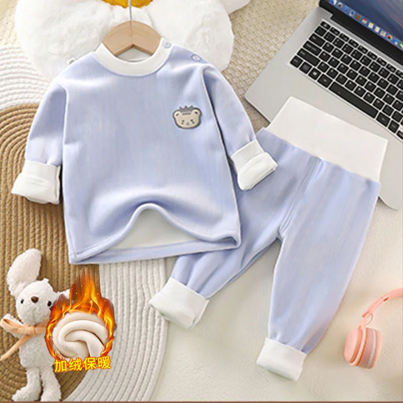 Ropa interior térmica de terciopelo para niños
