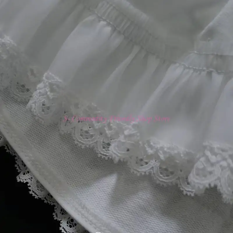 85ae Falda giratoria práctica para niñas pequeñas Patrón bordado sofisticado Fabrica suave Easy Wear Aventuras diarias - imagen 5