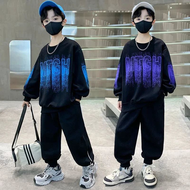 Conjuntos sudadera infantil con jersey holgado y pants - imagen 2