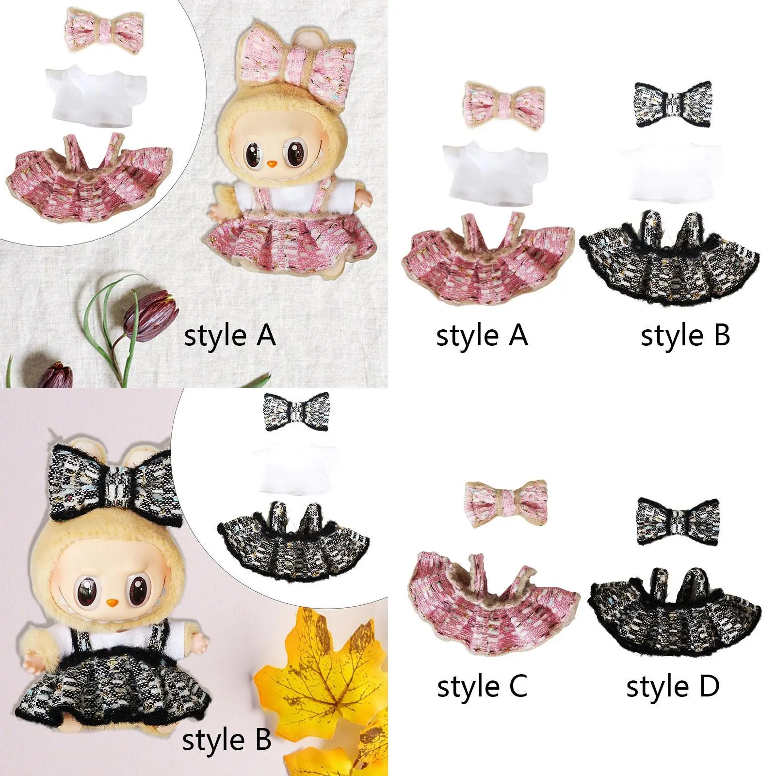 Mini conjunto de ropa para muñeca de 15cm y 17cm, accesorios para trajes de ropa, - imagen 2