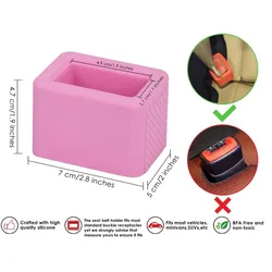Protector cinturón coche silicona rosa para bebé y niño