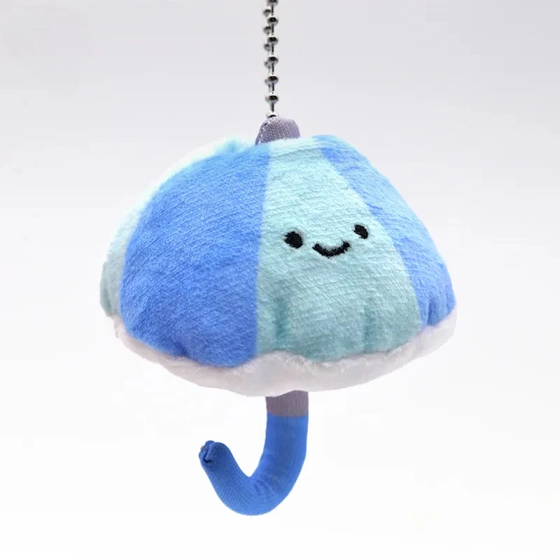 Qualia cápsula juguetes lindo Nikorino clima juguete de peluche ojos redondos paraguas sol nube muñeco de nieve relámpago bolsa de peluche figuras colgantes - imagen 3