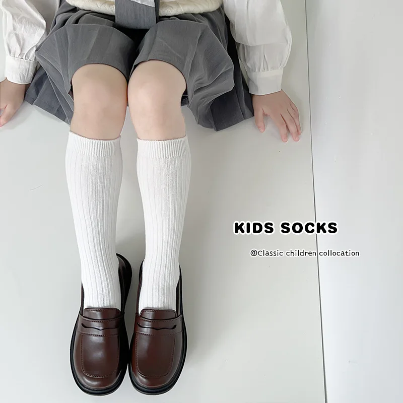 Calcetines largos de algodón para niños – estilo universitario Lolita
