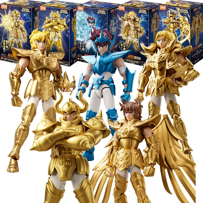 Original Blokees Gold Saint Aldebaran Sagitario Pegaso Escorpio Milo figura de acción coleccionable montar juguetes regalos de cumpleaños