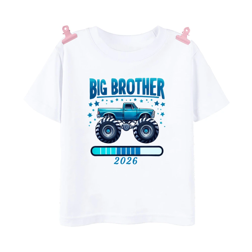 Promotado al hermano mayor, camiseta estampada para niños, traje de verano para niños, camisas de manga corta, ropa de anuncio para bebés 2026 - imagen 5