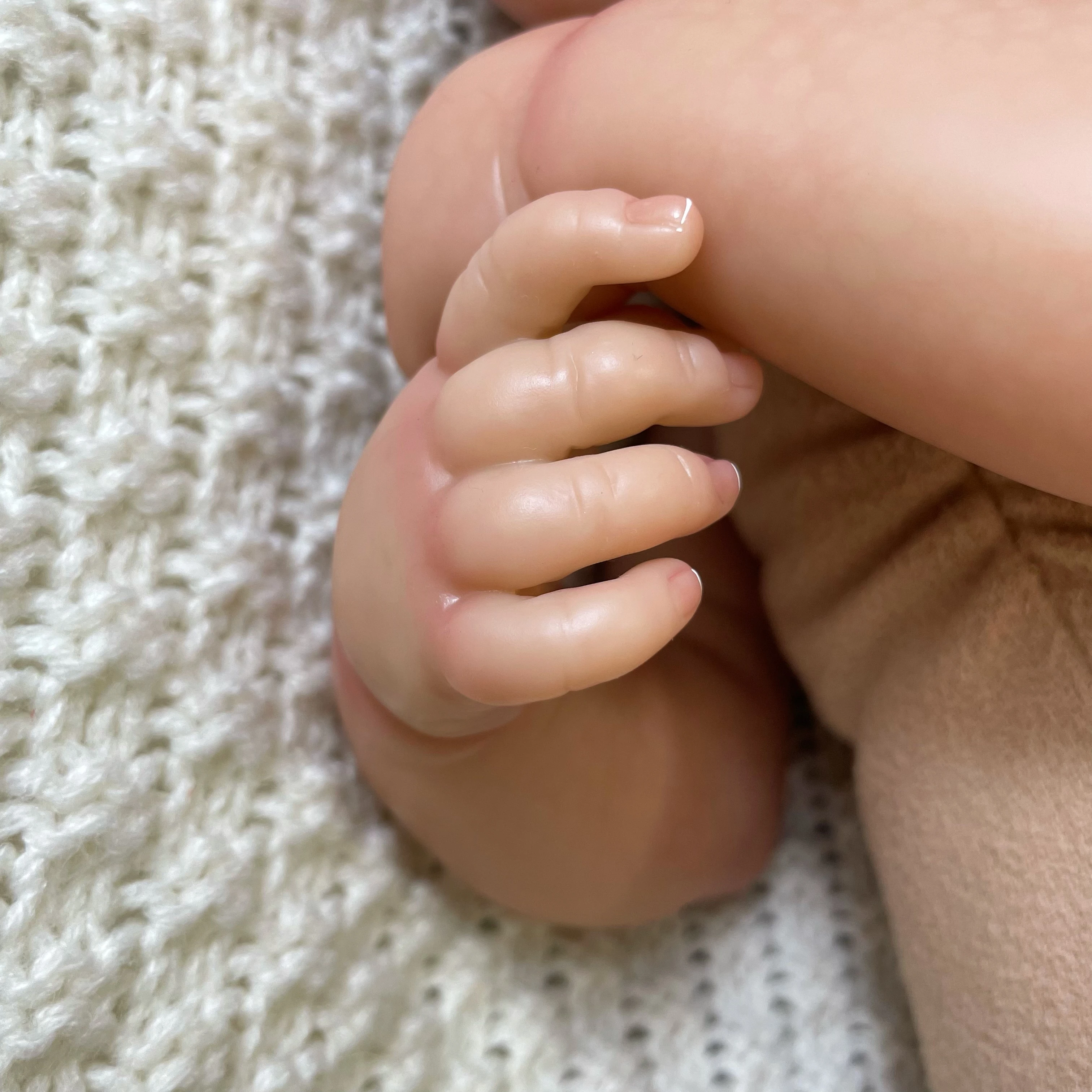 50CM realista acabado Bebe Reborn silicona vinilo tela cuerpo muñeca LouLou juguete hecho a mano para niñas regalo de Navidad - imagen 5