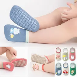 Calcetines antideslizantes de algodón con dibujos para niños 1-3 años