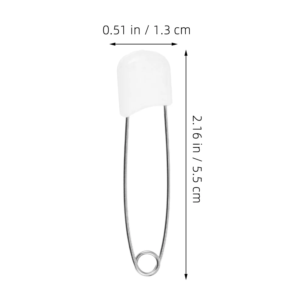 30 Uds. De alfileres para pañales de bebé, alfileres de seguridad para pañales de tela, recubiertos de plástico grandes, punta suave fuerte y confiable, paquetes de toallitas seguras a prueba de fugas - imagen 3