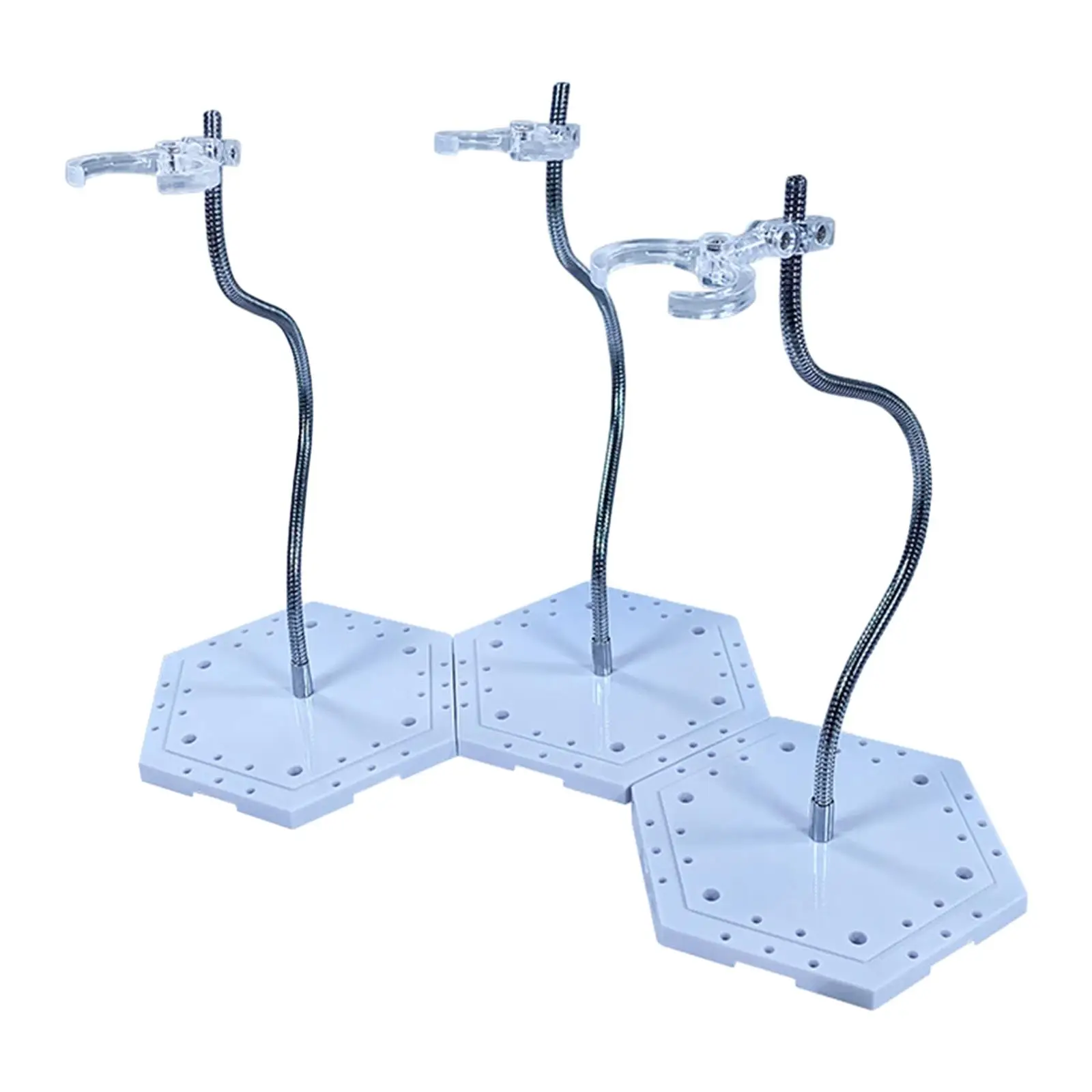 3 Pieces Action Figure Display Holder Base Durable Doll Support Stand for 1/6 1/9 1/12 Scale Collection Figures Action Figure