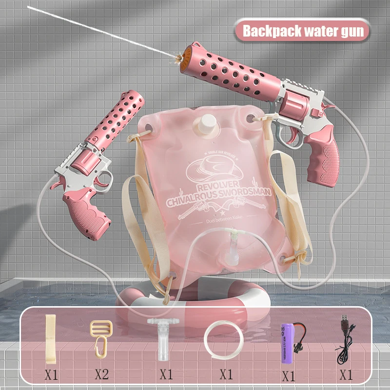 Mochila de pistola de agua eléctrica para niños, juguete de pistola de agua para playa al aire libre, Batalla, piscina, fiesta, 2024