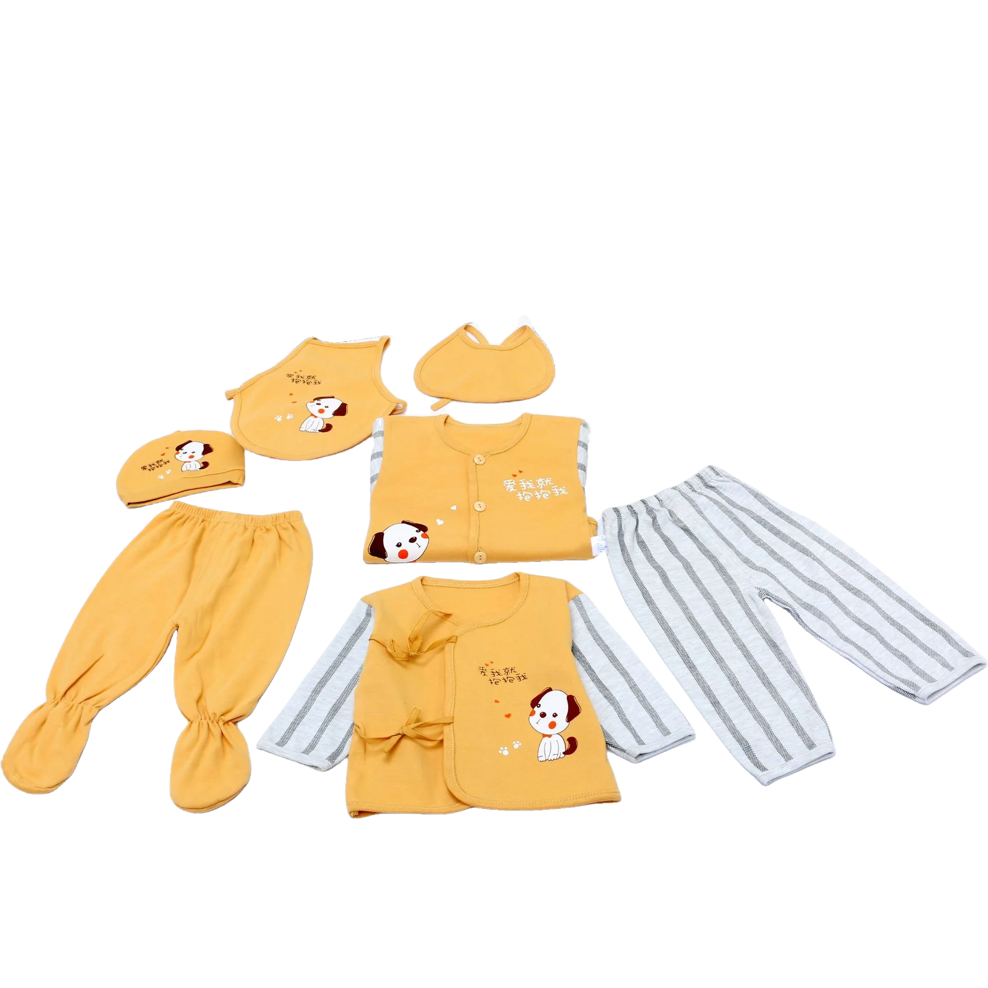 Conjunto de algodón para bebé niña con gorrito - imagen 4