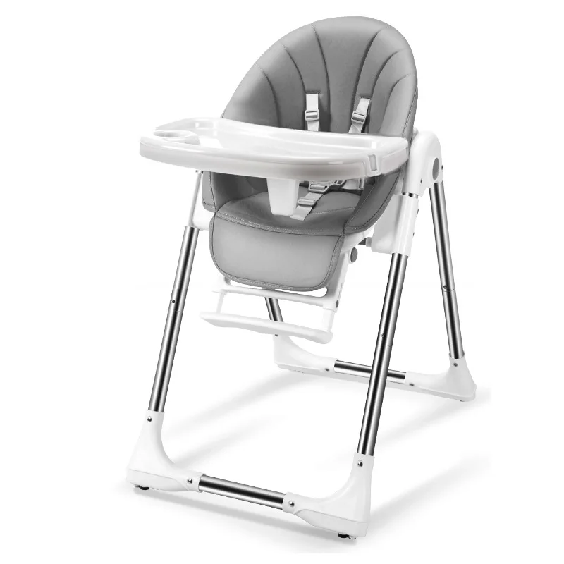 Silla de comedor para bebé, mesa de comedor ajustable plegable multifuncional para niños, fácil almacenamiento plegable para sillas de comedor para niños - imagen 4