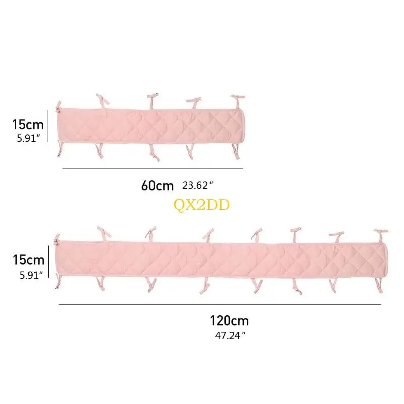 Padena cuna algodón QX2D para protección envoltura borde cama anti-mordida cubierta barandilla protector - imagen 5