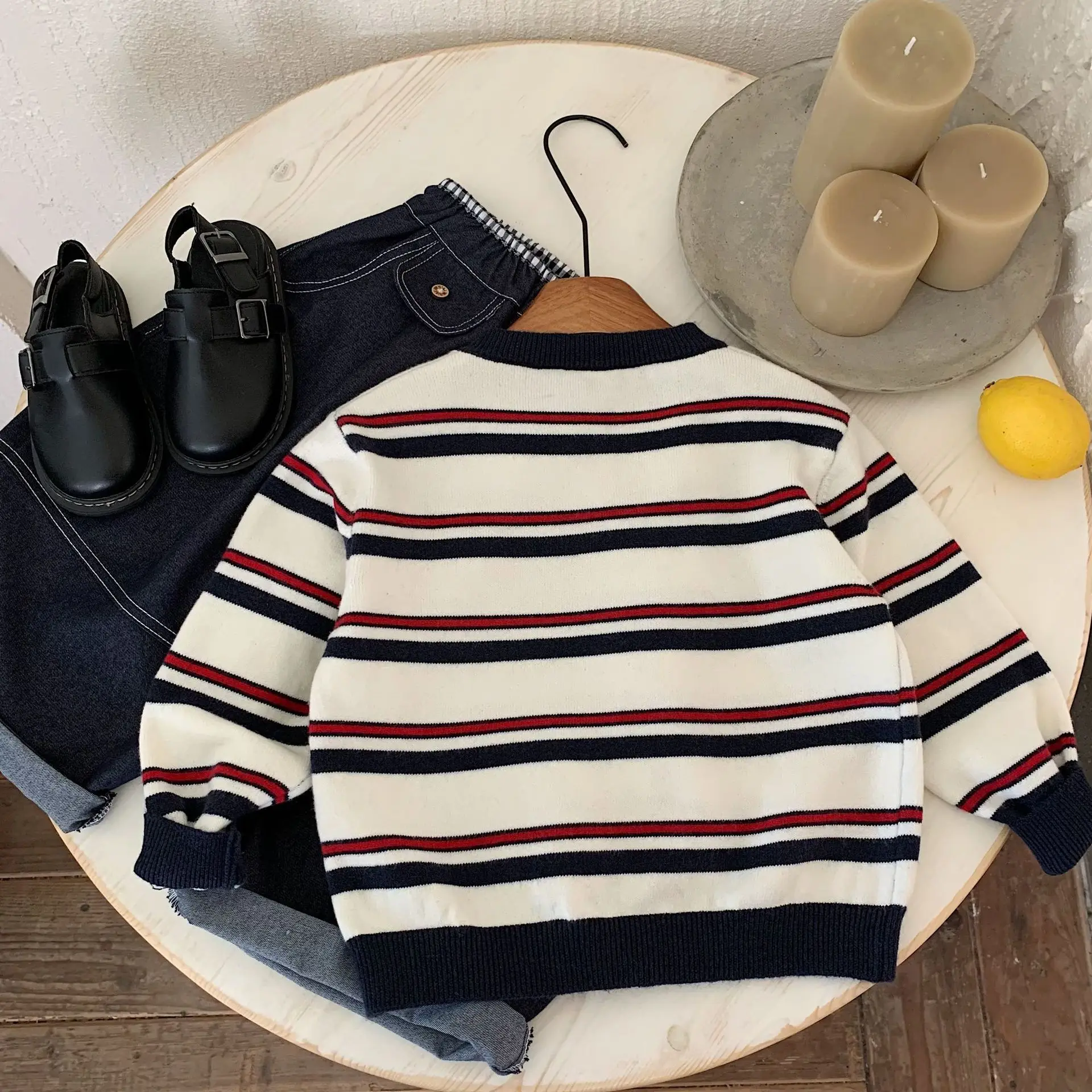 Cárdigan de rayas para niño – Jersey suave de manga larga - imagen 5