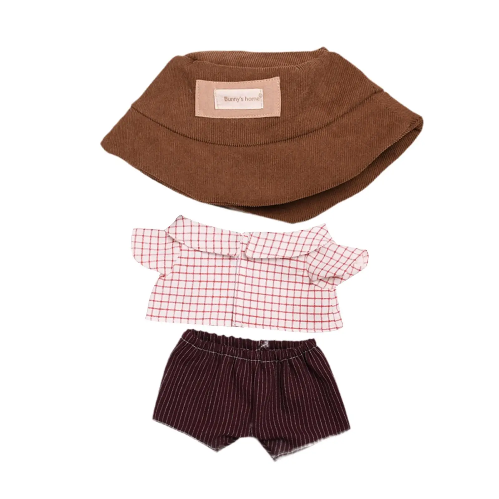 3 Pieces Dolls Shirt with Shorts and Hat Miniature Clothing for 38cm Dolls Boys Dolls Dress up Birthday Gifts New Year Gifts