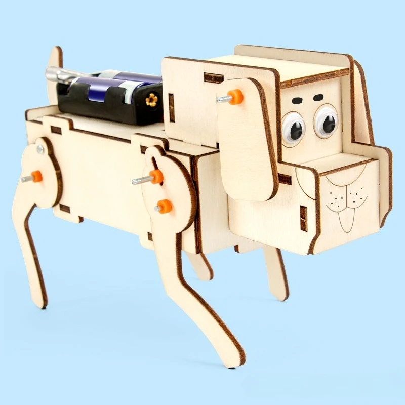 Kit de bricolaje de perro mecánico con Control de voz creativo, juguete educativo de experimentos científicos, juguetes de ensamblaje artesanales de vapor para regalo de niños - imagen 5