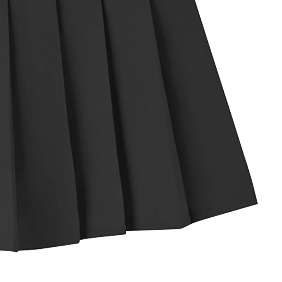 Vestido de verano para Chica adolescente, falda acampanada de cintura alta plisada de Color sólido a la moda para niños, minifalda informal con cintura elástica - imagen 5