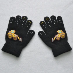 Guantes de felpa con vehículos para niño de 5 a 11 años - Invierno
