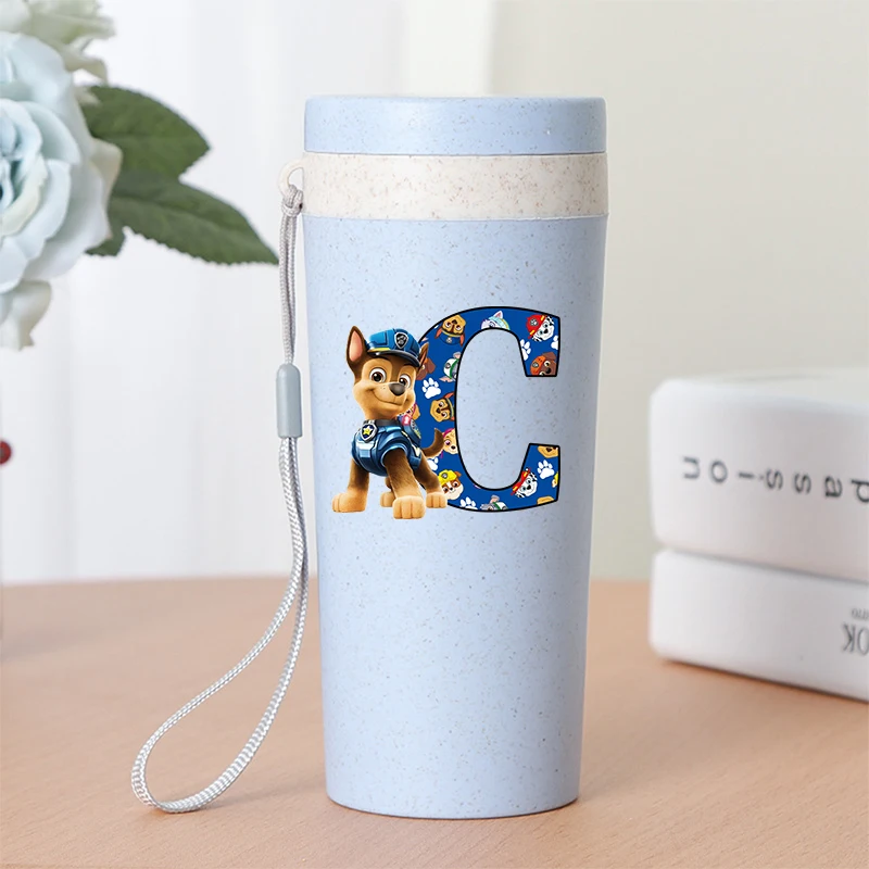 400ML patas patrullas Chase niños niñas Chlid vasos de agua carta de dibujos animados niños vasos de plástico tazas de leche niños lindos regalos de cumpleaños - imagen 4