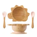 3pc Peach Dinosaur