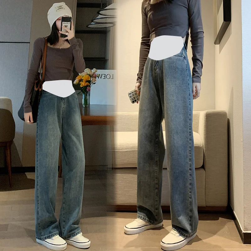 Pantalones vaqueros premamá pierna ancha – Vintage - imagen 3