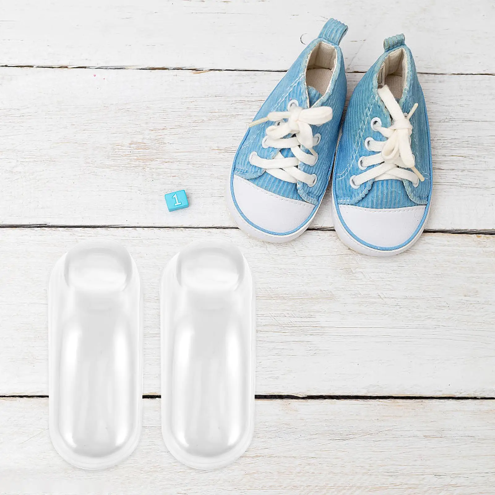 10 Uds. Modelos de pie de bebé de plástico transparente para calcetines, exhibición de zapatos, soportes ligeros y duraderos para niños pequeños de 11cm - imagen 4