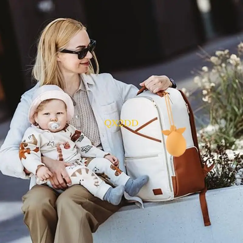 Bolsa para chupete silicona calidad alimentaria QX2D, bolsa almacenamiento con forma fruta encantadora, caja - imagen 2