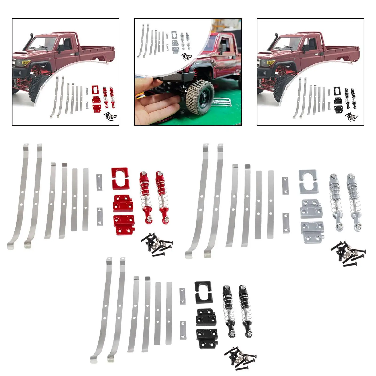 Metal Upgrade Parts DIY Accs Replacement for 1:12 Scale RC Hobby Car MN82
