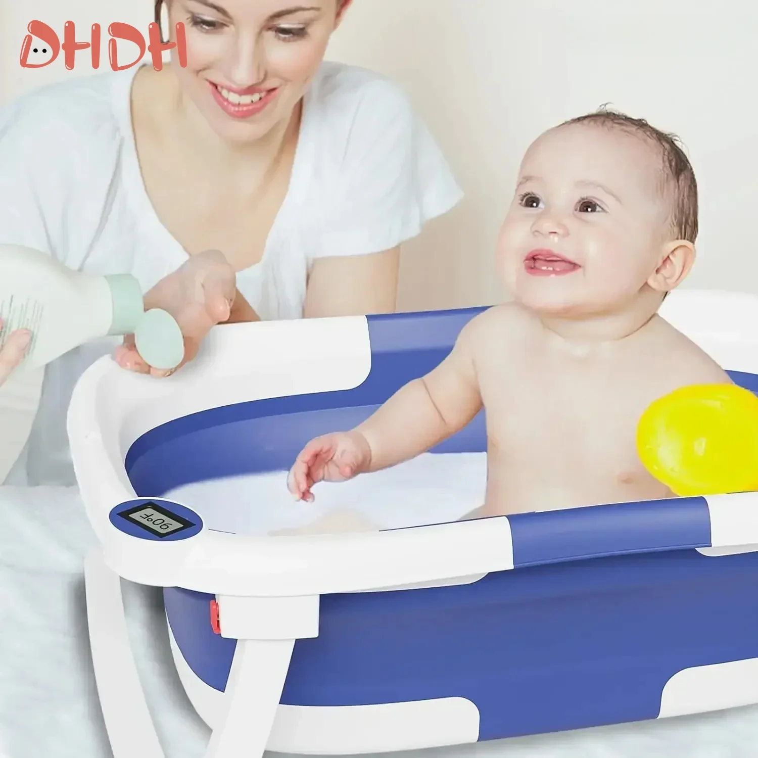 Bañera plegable silicona con indicador de temperatura antideslizante - imagen 3