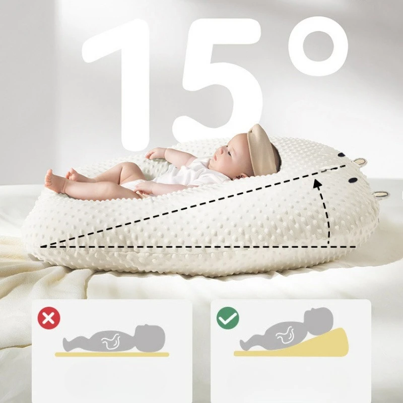 Almohada de pendiente antiescupir para bebé, dispositivo de alimentación para recién nacido, almohada de pendiente asfixia antidesbordamiento, almohada de lactancia para embarazadas - imagen 3