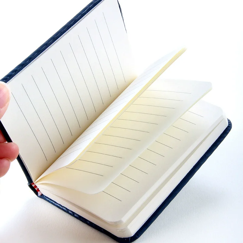 Juego de cuaderno A7 Premium de piel sintética, encuadernación con cierre elástico, 100 páginas forradas, diarios de tapa blanda, viajes/oficina/escuela - imagen 2