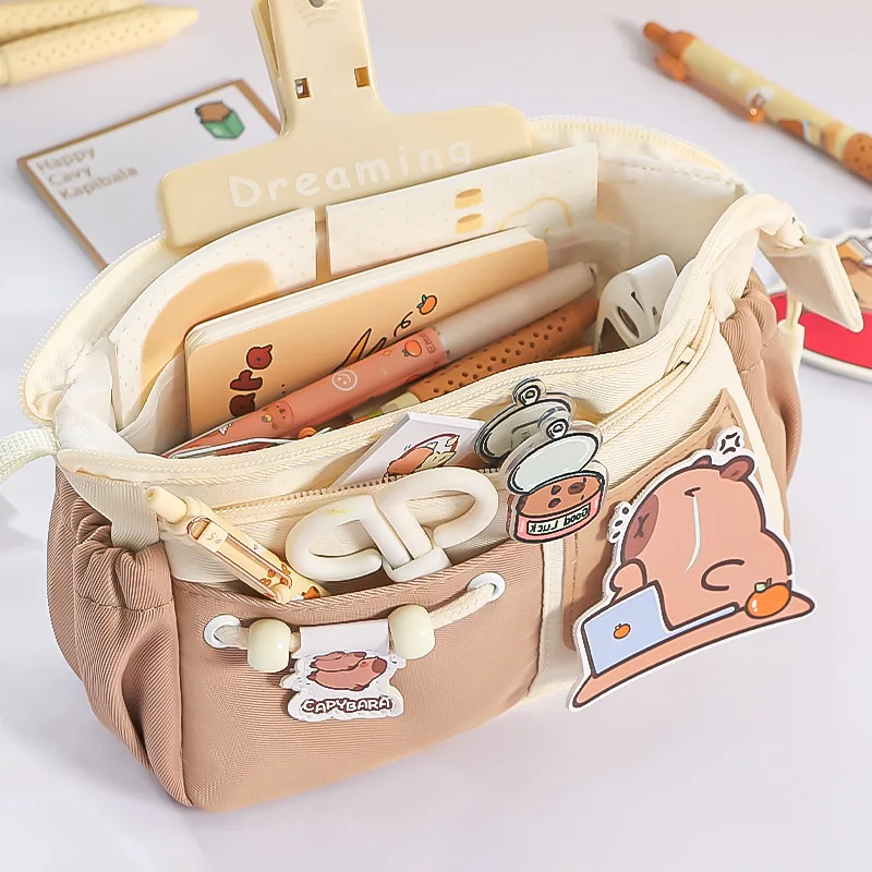 Bolsa de lápices escolar japonesa de gran capacidad multifuncional