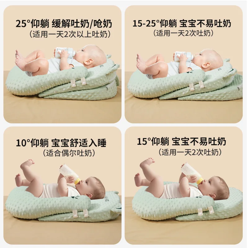 Almohada antiasfixia antiderrames para recién nacidos, dispositivo de alimentación, almohada de lactancia, almohadilla reclinable, previene la regeneración de la leche - imagen 2